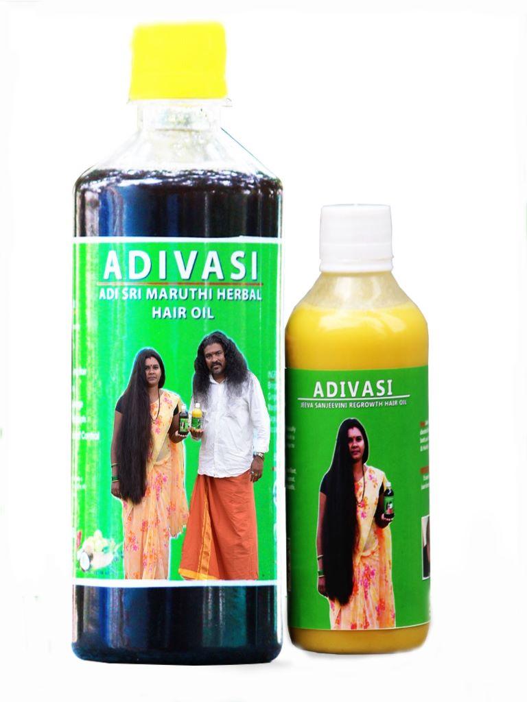 Adivasi Adisrimaruthi Hair Oil And Jeeva Sanjeevini Regrowth Hair Oil